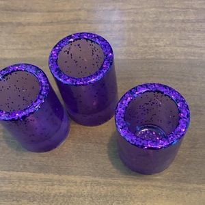 Resin purple shot glasses